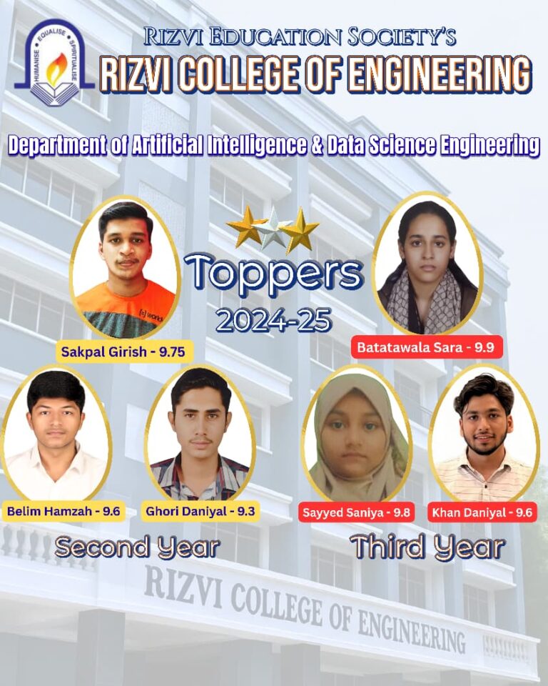 Second & Third year topper 2024-25